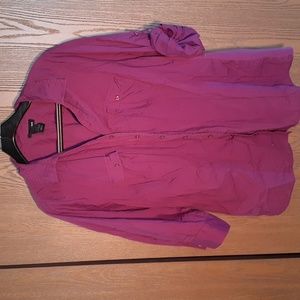 Lane Bryant womens vintage purple cotton top with stretch side panels size 22